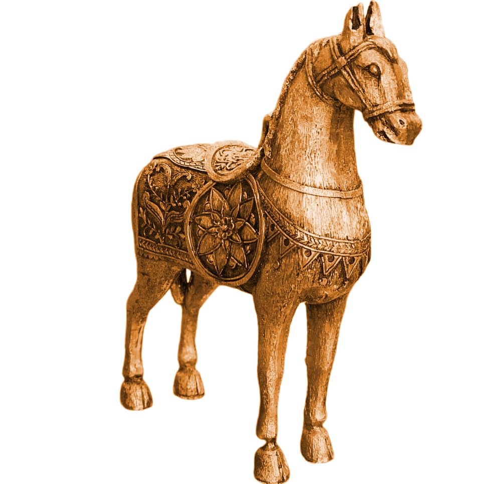 Antique Style Decorative Horse Statue, Ancient Horse Statue, Horse Decor Sculpture, Traditional Horse Statue, Historic Horse Figurine