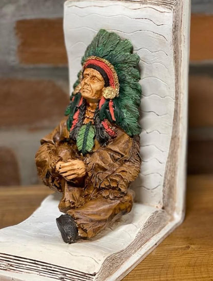 Handgefertigtes Indianer Häuptling Buchsends Set, Indianer Häuptling Buchsends, Polyester Buchsend Set, Indianer Häuptling Buchsends, Einzigartiges Buchsends Geschenk