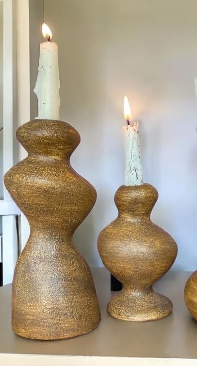 Modern Polyester Candle Holder, Minimalist Candlestick, Nordic Style Candle Holder, Polyester Candle Holder, Handmade Candle Holder