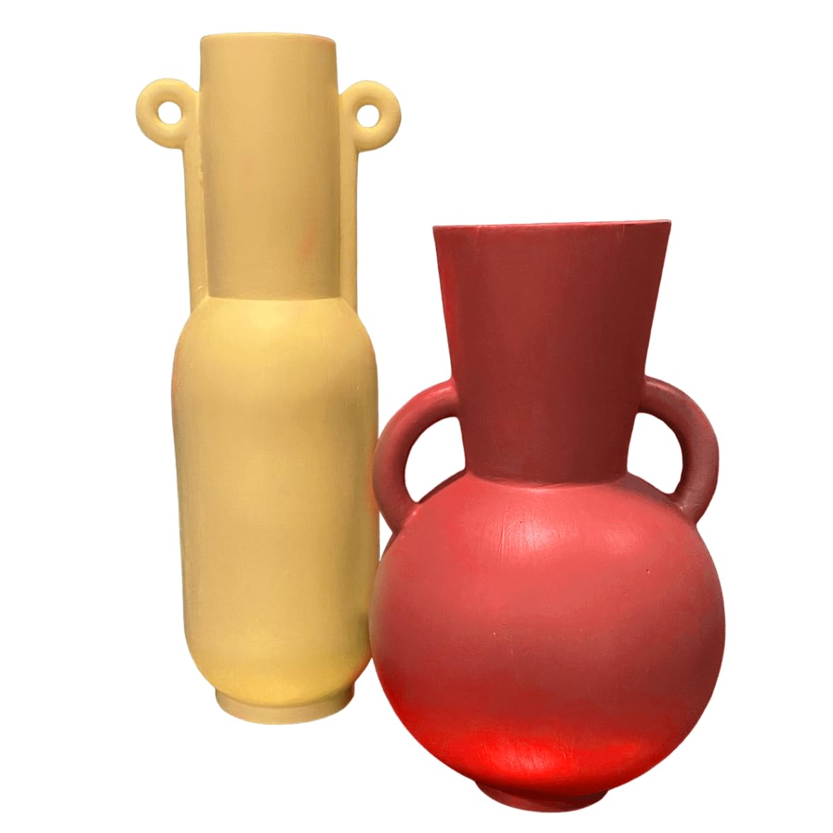 Modern Minimalist Vases Set of 2, Modern Home Decor, Minimalist Vase Set, Modern Vase, Decorative Vase, Round Modern Vase, Rustic Shelf Vase