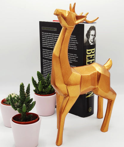 Modern Cubic Deer Statue, Geometric Deer Sculpture, Cubic Deer Statue, Cubic Deer Sculpture, Geometric Reindeer Decor, Cubic Reindeer Statue