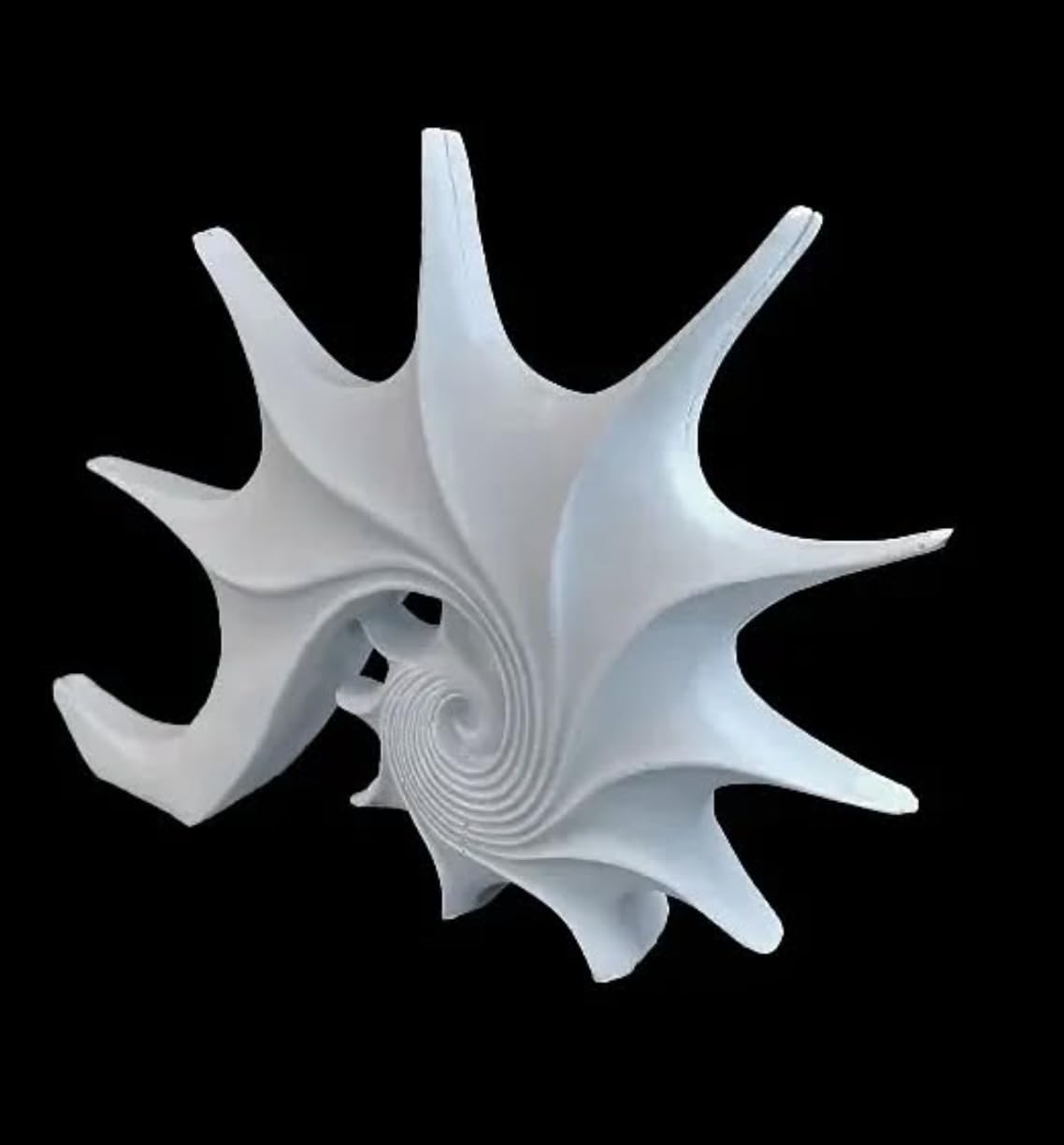 Spiral Fossil Sculpture, Nautical Coastal Decor, Polyester Nautical Fossil Decor, Fossil Shell Statue, Seashell Fossil Sculpture, Fossil Shell Sculpture