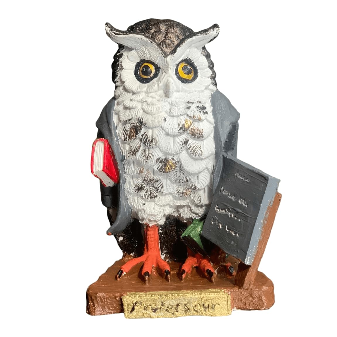 Professor Owl Sculpture, Cute Professor Owl Statue, Wise Owl Teacher Figurine, Owl Decor Gift Idea, Educational Owl Decor, Owl Sculpture
