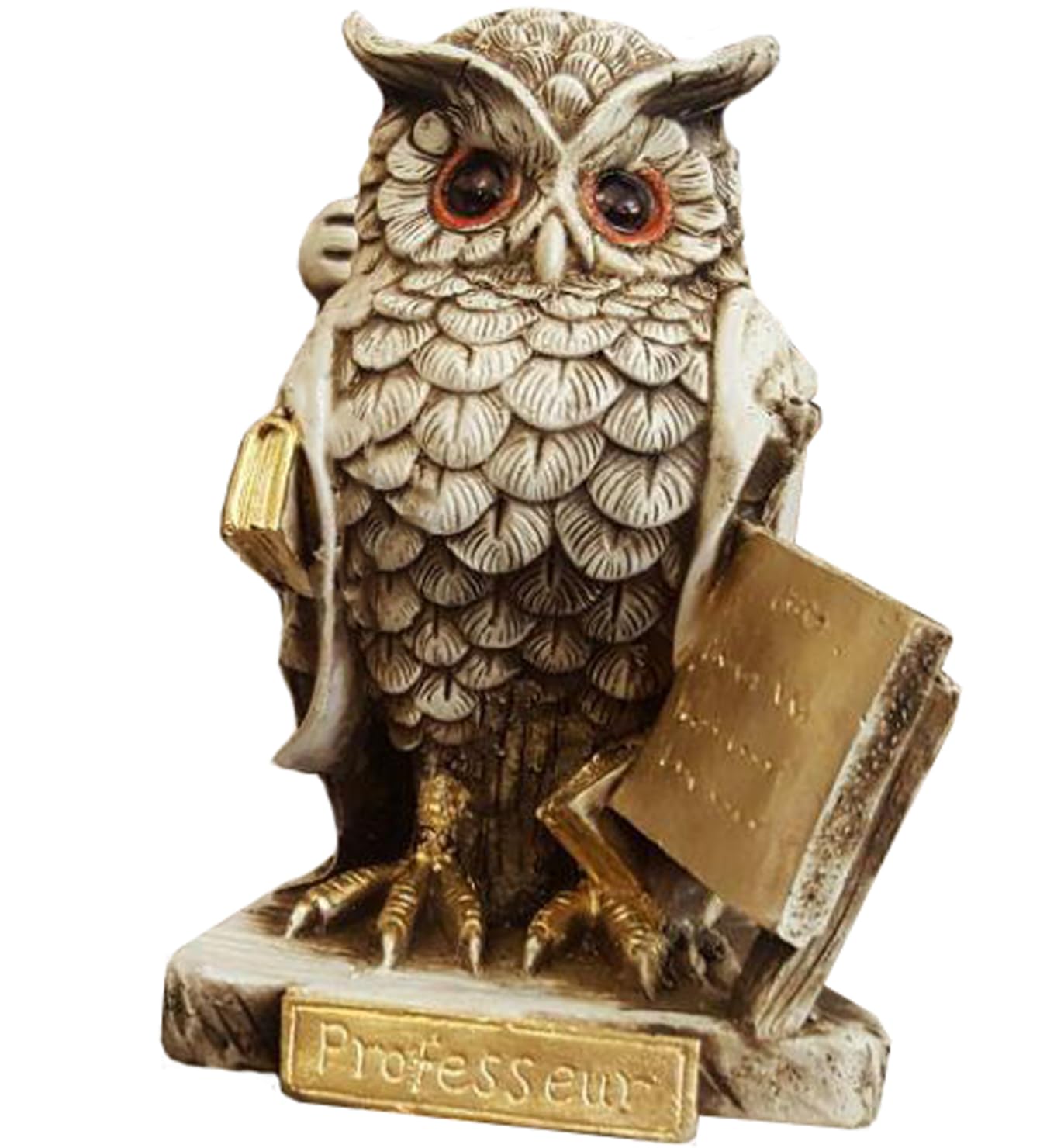 Professor Owl Sculpture, Cute Professor Owl Statue, Wise Owl Teacher Figurine, Owl Decor Gift Idea, Educational Owl Decor, Owl Sculpture