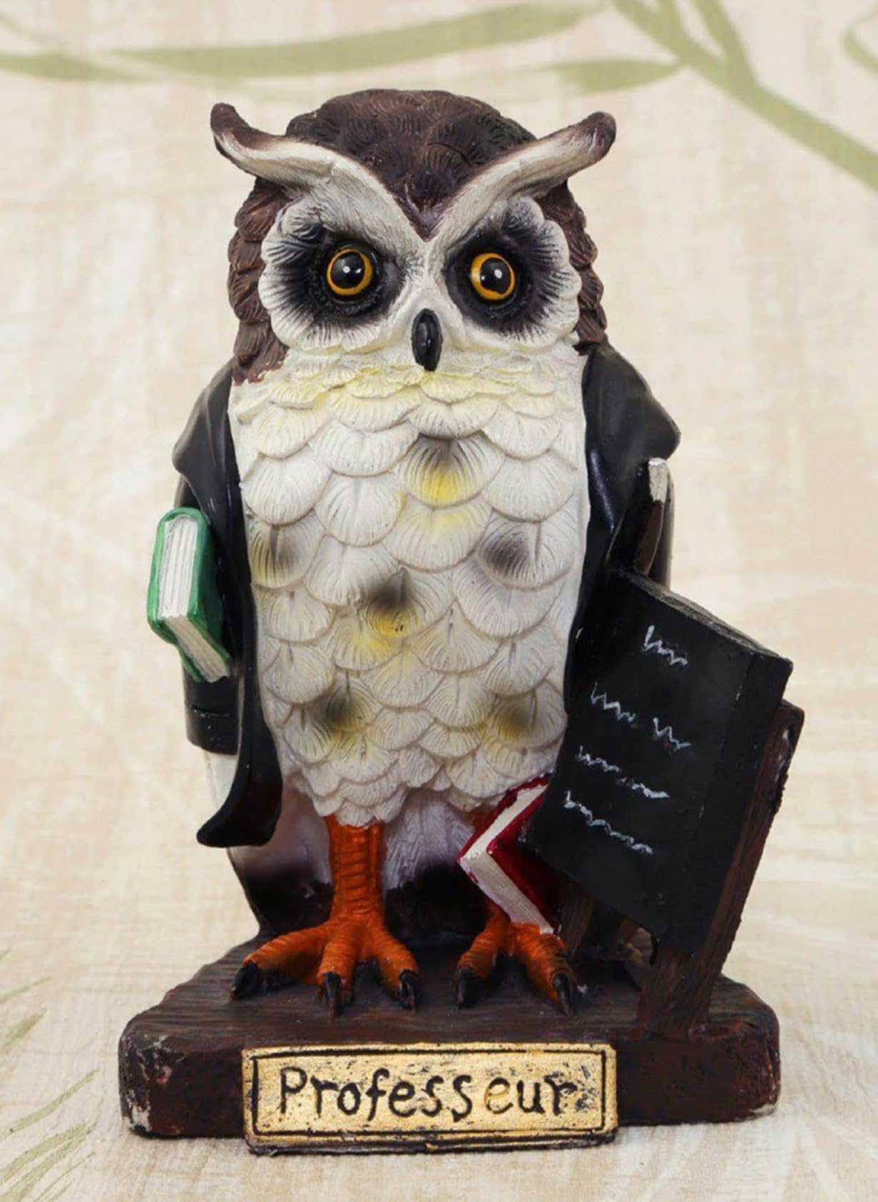 Professor Owl Sculpture, Cute Professor Owl Statue, Wise Owl Teacher Figurine, Owl Decor Gift Idea, Educational Owl Decor, Owl Sculpture