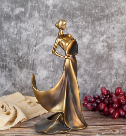 Elegant Woman Wine Rack Sculpture, Lady Wine Holder Statue, Woman Wine Rack, Modern Woman Sculpture Wine Rack, Artistic Bar Decor