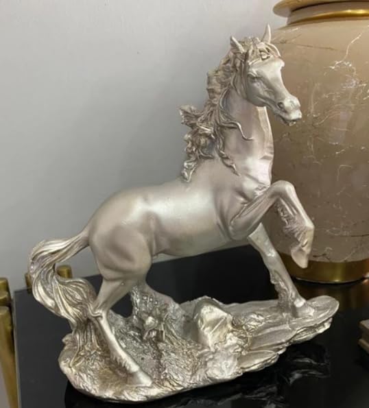 Handcrafted Horse Statue, Modern Animal Statue, Polyester Horse Art, Modern Horse Decor, Horse Lover Decor, Horse Sculpture, Horse Statue