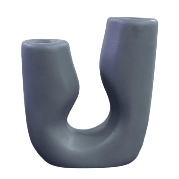 Modern Abstract Ceramic Candle Holder, Unique Candle Holder, Tabletop Candle Stand, Stylish Candle Holder Decor, Sculptural Candle Holder, Abstract Candle Holder, U Candle Holder