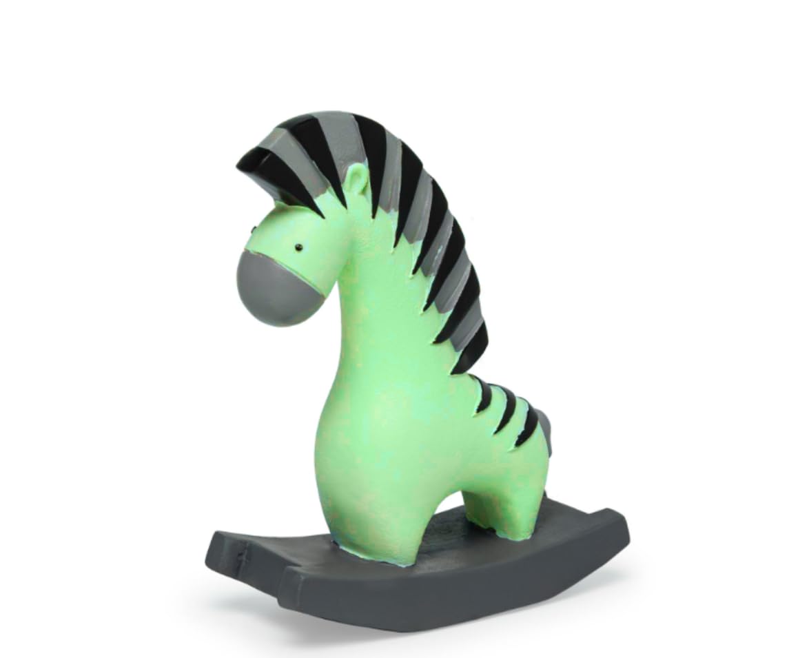 Minimalist Zebra Statue with Rocking Base, Polyester Cute Zebra Decor, Zebra Statue, Small Zebra Decor, Rocking Zebra Statue, Zebra Decor