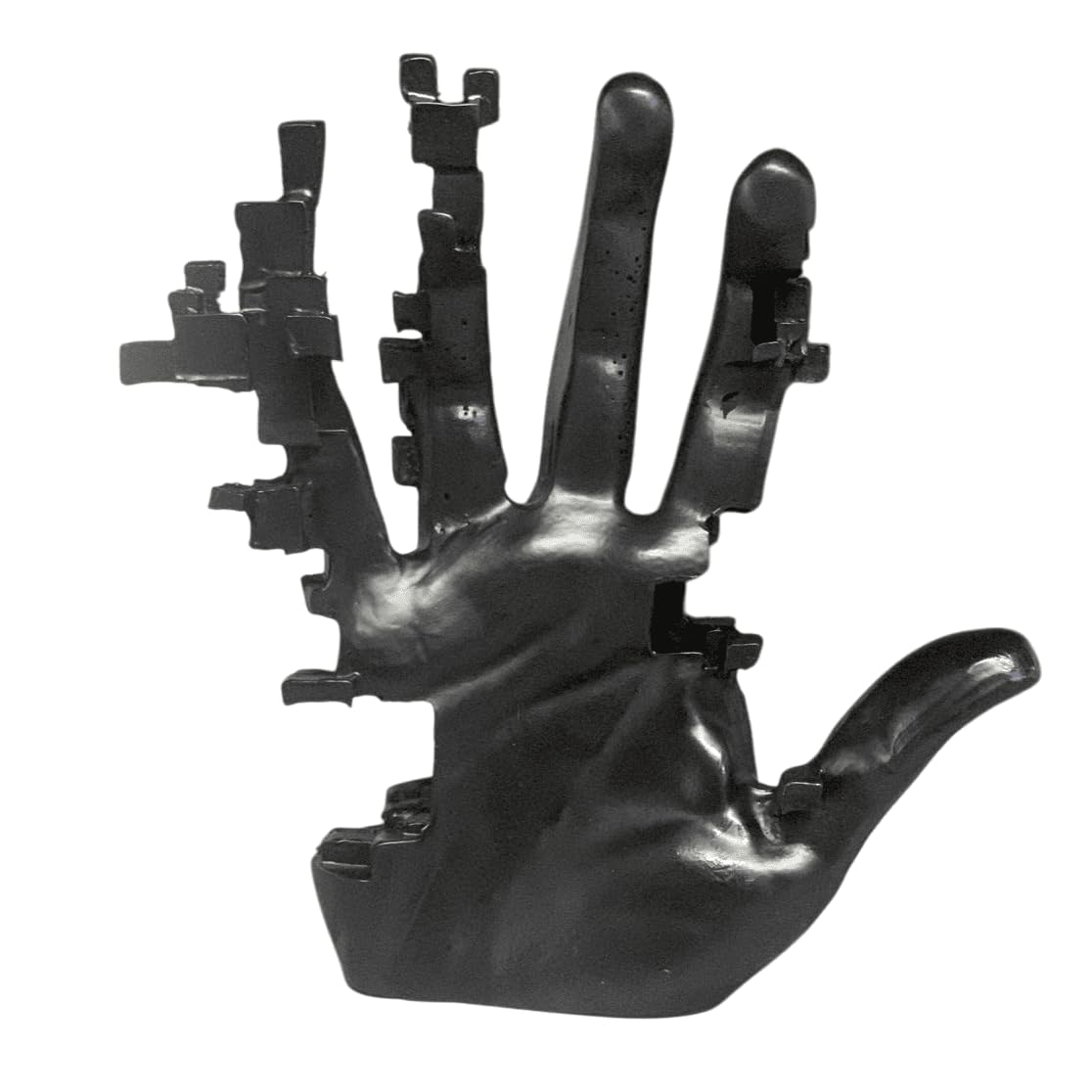 Modern Abstract Hand Sculpture, Futuristic Pixel Style Hand Statue, Pixel Style Sculpture, Pixelated Hand Statue, Pixelated Hand Sculpture