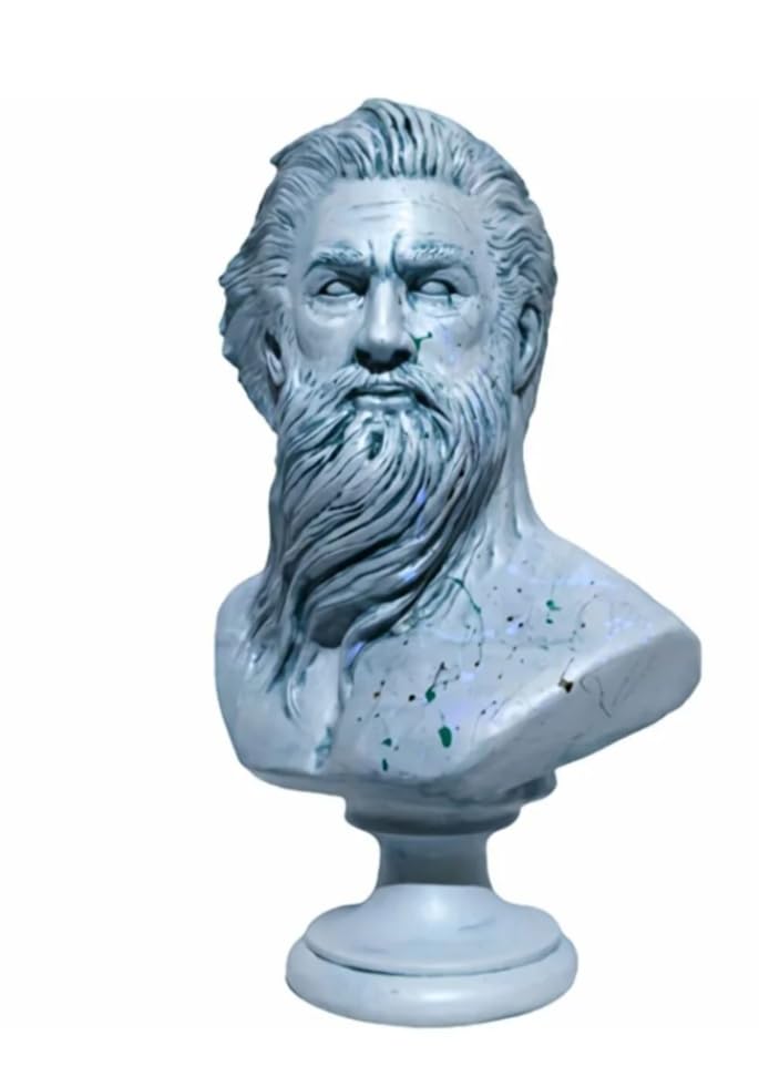 Poseidon Büste Statue im antiken griechischen Stil, antike griechische Poseidon Büste Statue, mythologische Poseidon Büste Statue, griechischer Gott Poseidon Büste, Poseidon Statue, Poseidon Skulptur
