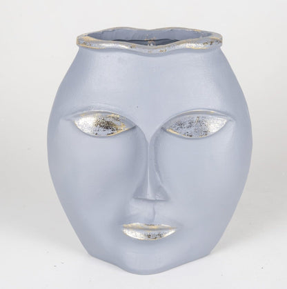 Abstract Face Vase, Modern Ceramic Planter, Minimalist Face Sculpture Pot, Unique Sculpture Vase, Artistic Face Decor, Aesthetic Indoor Pot, Ceramic Face Vase, Artistic Face Vase