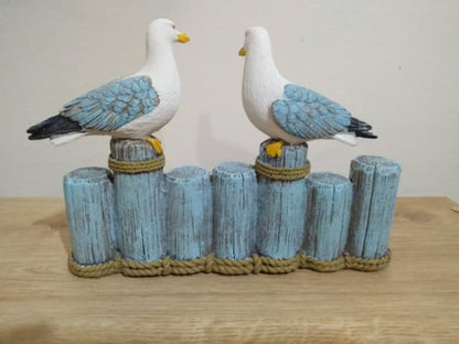Nautical Seagull Welcome Sign Sculpture, Seagull Welcome Sign, Coastal Home Decor, Nautical Beach Decor, Welcome Sign Gift, Seagull Statue