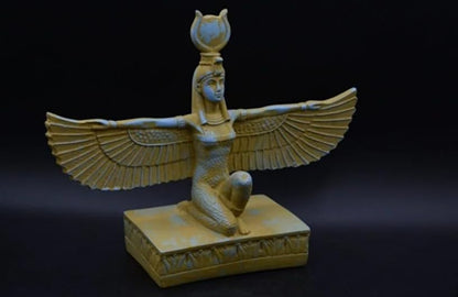 Egyptian Goddess Isis Sculpture, Isis Statue, Winged Isis Goddess Statue, Ancient Egyptian Isis Statue, Handmade Isis Sculpture, Isis Decor
