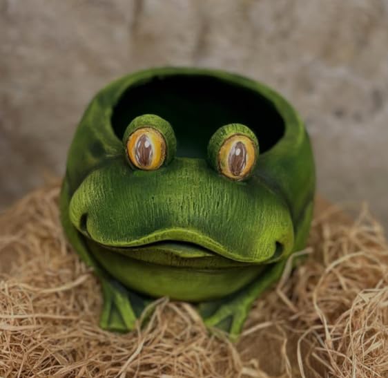 Frog Planter Pot, Frog Shaped Flower Pot Planter, Frog Planter for Indoor, Frog Vase, Frog Themed Vase, Gift For Frog Lovers, Frog Plant Pot