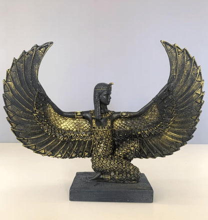 Egyptian Maat Statue with Open Wings, Ancient Egypt Maat Sculpture, Egyptian Winged Maat Figurine, Egyptian Mythology Statue of Maat, Maat Sculpture, Maat Statue, Maat Decor