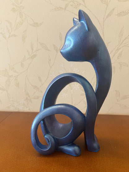 Abstract Cat Sculpture, Minimalist Cat Figurine, Geometric Cat Ornament, Cat Lover Gift, Home Accent, Geometric Cat Statue, Cat Sculpture, Cat Figurine