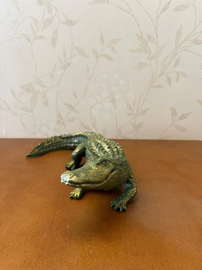 Crocodile Sculpture, Handcrafted Polyester Crocodile Decor, Polyester Crocodile Decor, Alligator Statue, Crocodile Statue for Modern Decor