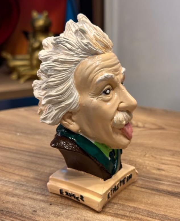 Einstein Tongue Out Statue, Handmade Einstein Bust Sculpture, Albert Einstein Mini Statue, Einstein Head Figurine, Einstein Bust Statue, Einstein Tongue Out Sculpture