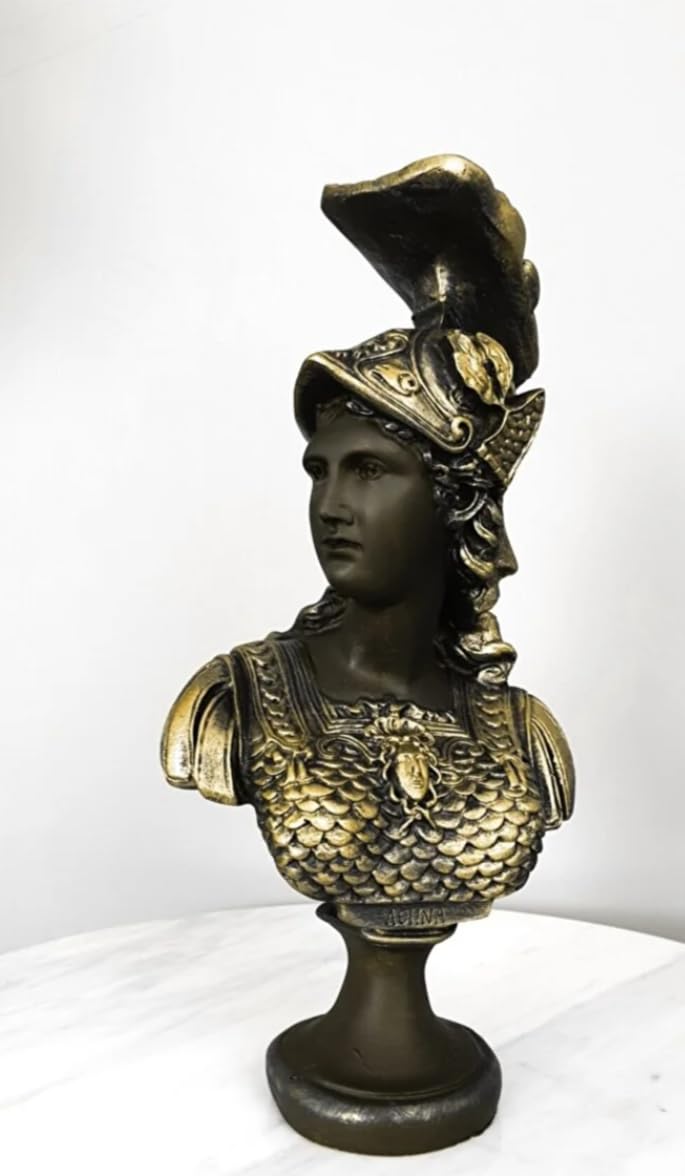 Athena Bust Sculpture, Greek Bust Statue, Polyester Ancient Greek Decor, Athena Statue, Athena Bust Statue, Athena Greek Decor, Greek Decor, Athena Statue, Athena Sculpture