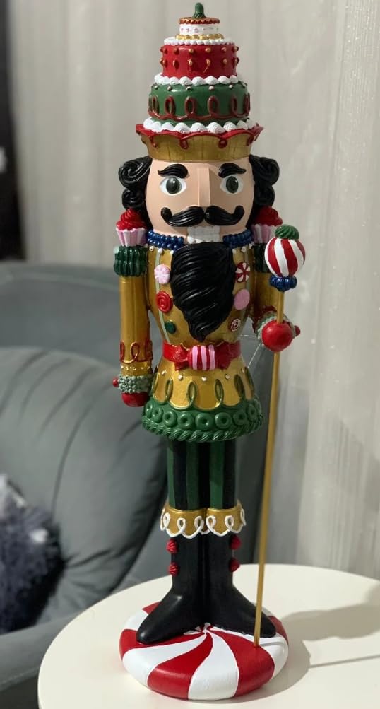 Christmas Nutcracker Soldier Figurine, Colorful Nutcracker Soldier, Festive Nutcracker Statue, Soldier Pastry Maker, Nutcracker Sculpture, Nutcracker Figurine, Nutcracker Soldier Sculpture