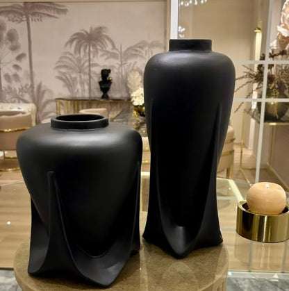 Modern Ceramic Vases Set of 2 or Single Piece, Unique Art Pottery Vase for Table or Shelf Display, Ceramic Modern Vase, Tall Modern Pottery