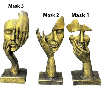 Abstract Face Sculpture Set, Tabletop Statues, Face Statue, Face Decor, Face Sculpture, Modern Face Sculpture, Modern Face Decor, Face Objects, Modern Face Statue