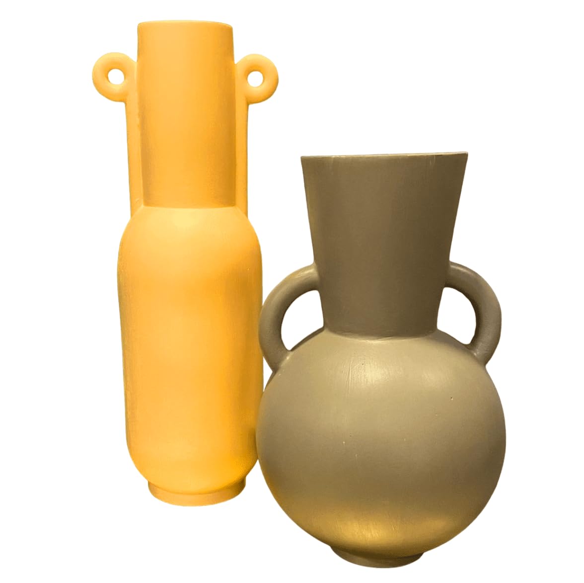 Modern Minimalist Vases Set of 2, Modern Home Decor, Minimalist Vase Set, Modern Vase, Decorative Vase, Round Modern Vase, Rustic Shelf Vase