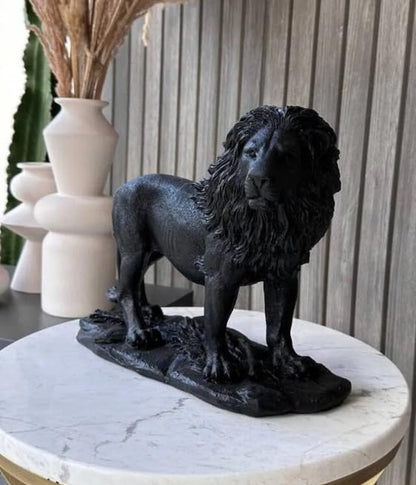 Majestic Lion Statue, Lion Figurine, Handmade Lion Sculpture for Shelf or Desk Display, Lion Statue Decor, Animal Sculpture Gift