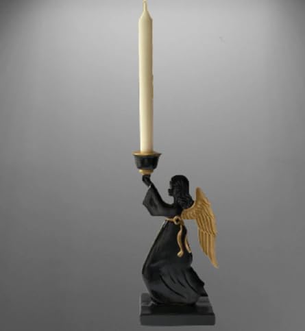 Portacandele a forma di angelo alato, portacandele a forma di angelo, portacandele a forma di angelo, portacandele a forma di bambina, portacandele a forma di statuina di angelo