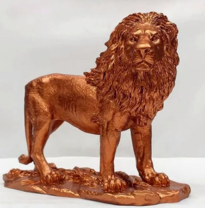 Majestic Lion Statue, Lion Figurine, Handmade Lion Sculpture for Shelf or Desk Display, Lion Statue Decor, Animal Sculpture Gift