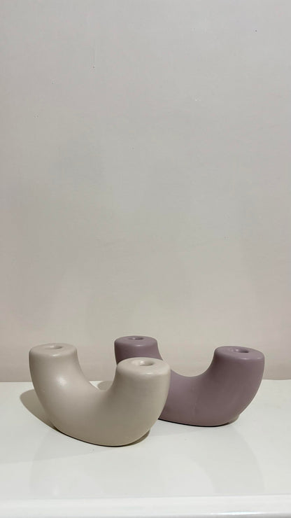 Ceramic U-shaped Sculpture, Handmade Ceramic Decor, Decorative Art Object, Home Accents, Minimalist Tabletop Art Decor, Shaped Sculpture, Shaped Vase, Tabletop Vase