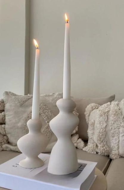 Modern Polyester Candle Holder, Minimalist Candlestick, Nordic Style Candle Holder, Polyester Candle Holder, Handmade Candle Holder