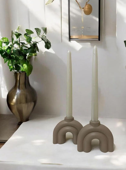 Kerzenständer im Vintage-Stil, Kerzenständer aus Keramik, handgefertigter Kerzenständer, kleiner Kerzenständer, Kerzenständer