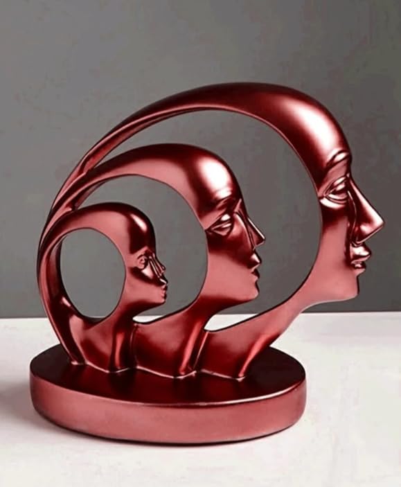 Dreifache Gesichtsskulptur, Abstraktes Gesicht Art Decor, Trio-Gesichtsstatue, Moderne abstrakte Skulptur, Wohndekor-Akzente, Gesichtsskulptur, Gesichtsdekor, Gesichtsstatue, Gesichtsobjekte