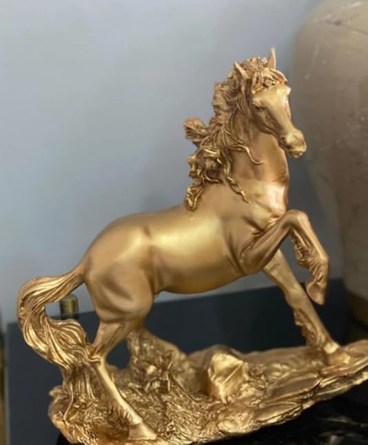 Handcrafted Horse Statue, Modern Animal Statue, Polyester Horse Art, Modern Horse Decor, Horse Lover Decor, Horse Sculpture, Horse Statue