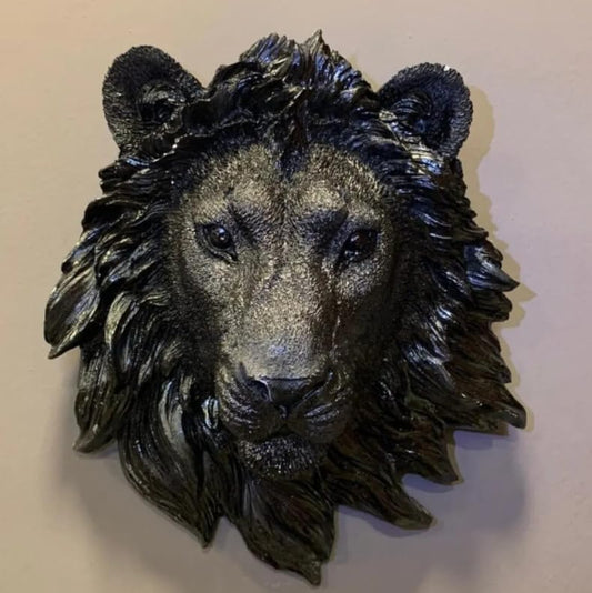 Lion Head Wall Decor, Jungle Theme Art, Modern Wildlife Wall Decor, Majestic Lion Head Wall Decor, Animal Wall Decor, Lion Head Wall Statue, Lion Head Wall Sculpture, Lion Head Wall Objects