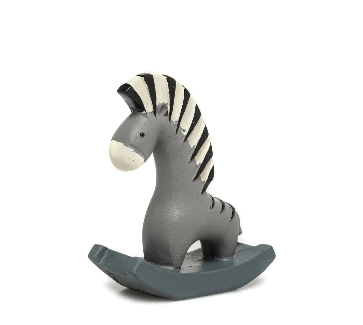 Minimalist Zebra Statue with Rocking Base, Polyester Cute Zebra Decor, Zebra Statue, Small Zebra Decor, Rocking Zebra Statue, Zebra Decor