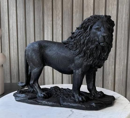 Majestic Lion Statue, Lion Figurine, Handmade Lion Sculpture for Shelf or Desk Display, Lion Statue Decor, Animal Sculpture Gift