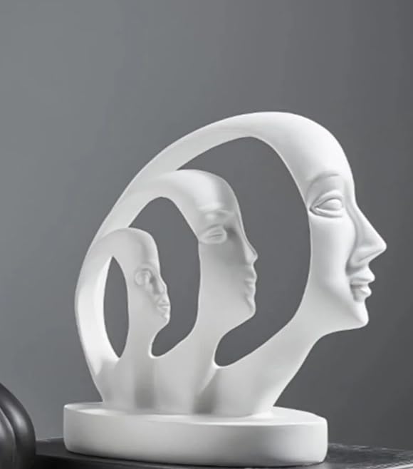 Dreifache Gesichtsskulptur, Abstraktes Gesicht Art Decor, Trio-Gesichtsstatue, Moderne abstrakte Skulptur, Wohndekor-Akzente, Gesichtsskulptur, Gesichtsdekor, Gesichtsstatue, Gesichtsobjekte