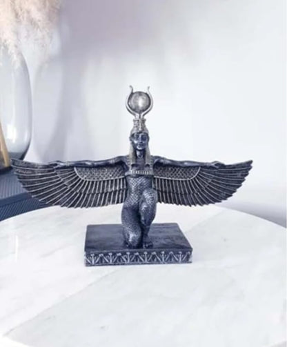 Egyptian Goddess Isis Sculpture, Isis Statue, Winged Isis Goddess Statue, Ancient Egyptian Isis Statue, Handmade Isis Sculpture, Isis Decor