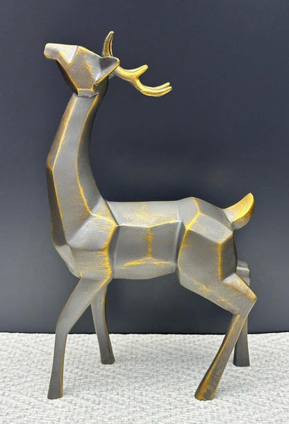 Modern Cubic Deer Statue, Geometric Deer Sculpture, Cubic Deer Statue, Cubic Deer Sculpture, Geometric Reindeer Decor, Cubic Reindeer Statue