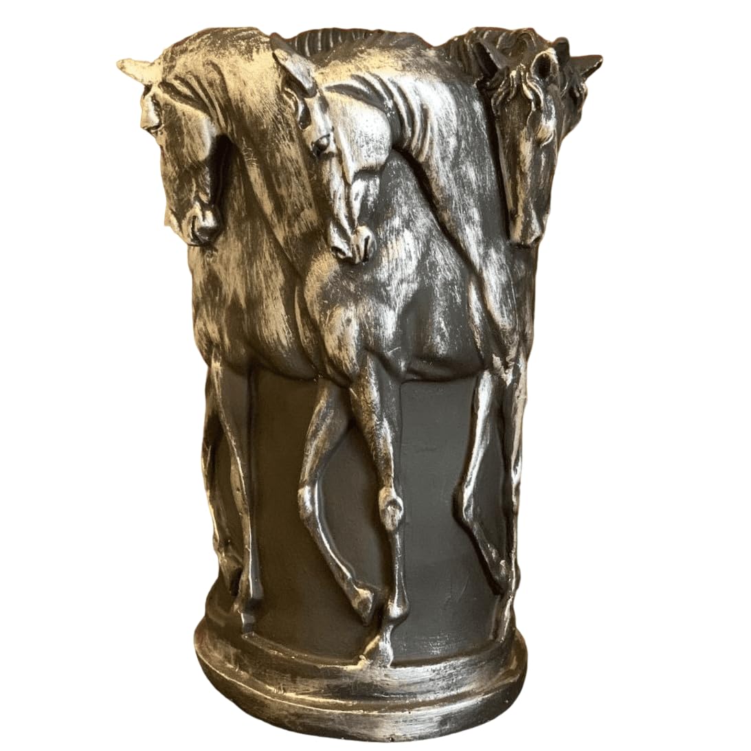 Horse Themed Vase, Gift For Horse Lovers, Decorative Vase With Horses, Horse Motif Decor, Horse Flowerpot, Horse Statue Vase, Horse Vase