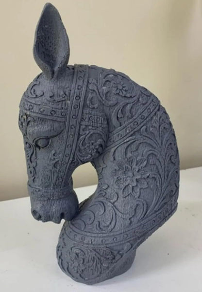 Ornate Horse Head Sculpture, Elegant Horse Figurine, Decorative Horse Head, Polyester Horse Decor, Horse Lover Gift, Modern Horse Bust, Horse Head Decor, Horse Head Statue