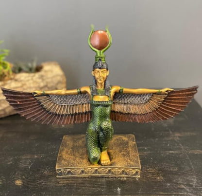 Egyptian Goddess Isis Sculpture, Isis Statue, Winged Isis Goddess Statue, Ancient Egyptian Isis Statue, Handmade Isis Sculpture, Isis Decor