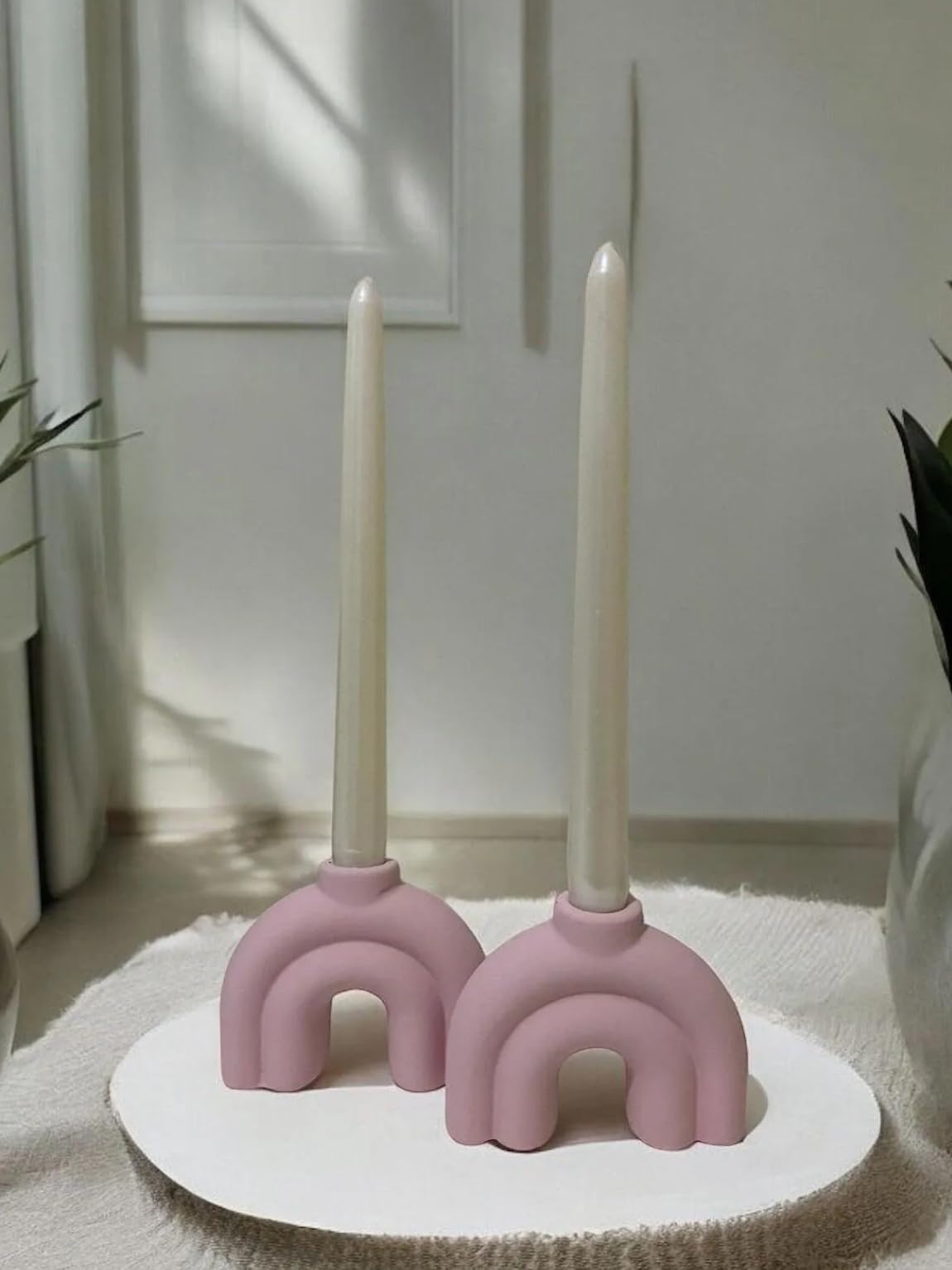 Kerzenständer im Vintage-Stil, Kerzenständer aus Keramik, handgefertigter Kerzenständer, kleiner Kerzenständer, Kerzenständer