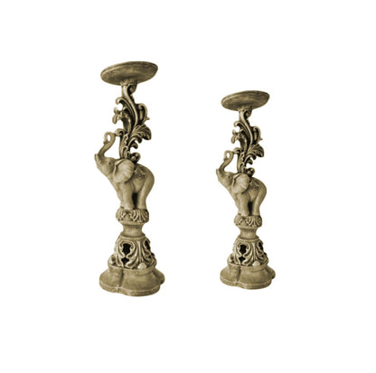 Elephant Candlestick Holder Set of 2, Elephant Candle Holder, Elephant Candlestick, Vintage Elephant Candlestick, Polyester Candle Holder