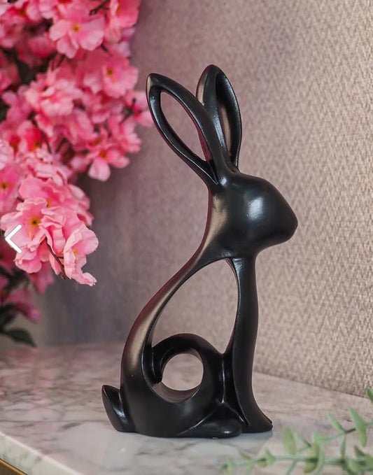 Abstract Rabbit Sculpture, Bunny Figurine, Rabbit Sculpture, Gift for Animal Lovers, Minimalist Bunny Statue, Rabbit Polyester Sculpture