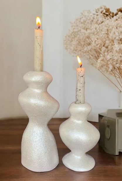 Modern Polyester Candle Holder, Minimalist Candlestick, Nordic Style Candle Holder, Polyester Candle Holder, Handmade Candle Holder