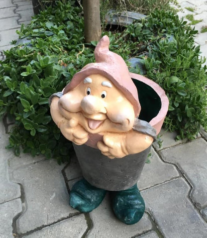 Large Gnome Flower Pot For Garden, Modern Home Garden Plant Pot, Large Polyester Flowerpot, Garden Gnome Decor, Garden Gnome Vase, Gnome Vase, Polyester Flowerpot, Gnome Flowerpot